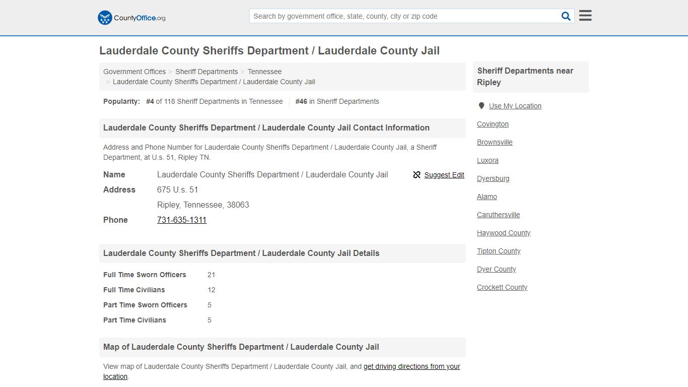 Lauderdale County Sheriffs Department / Lauderdale County Jail